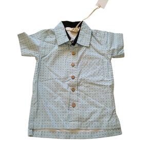 Well Dressed Wolf Light Blue Polkadot Shirt